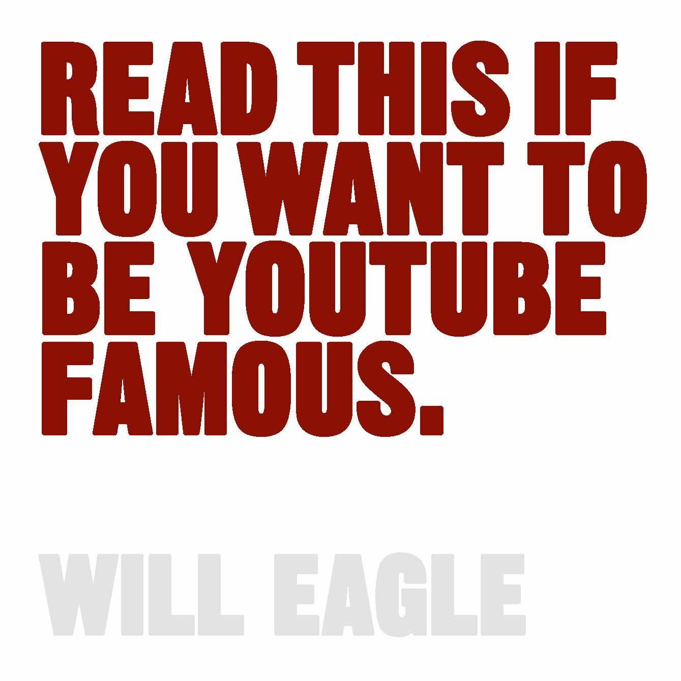 Read This If You Want to Be YouTube Famous - Product Thumbnail